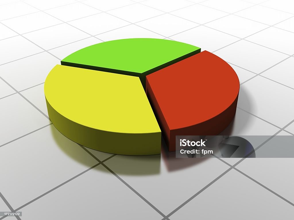 Pie Chart 3/3 3d pie chart Analyzing Stock Photo