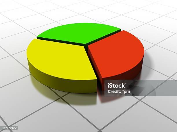 Pie Chart 3 3 Stock Photo - Download Image Now - Analyzing, Business, Chart