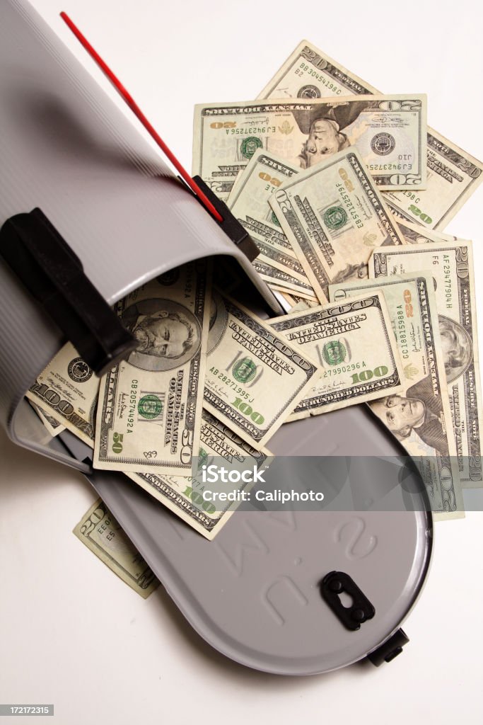 Money in the mailbox  Abundance Stock Photo