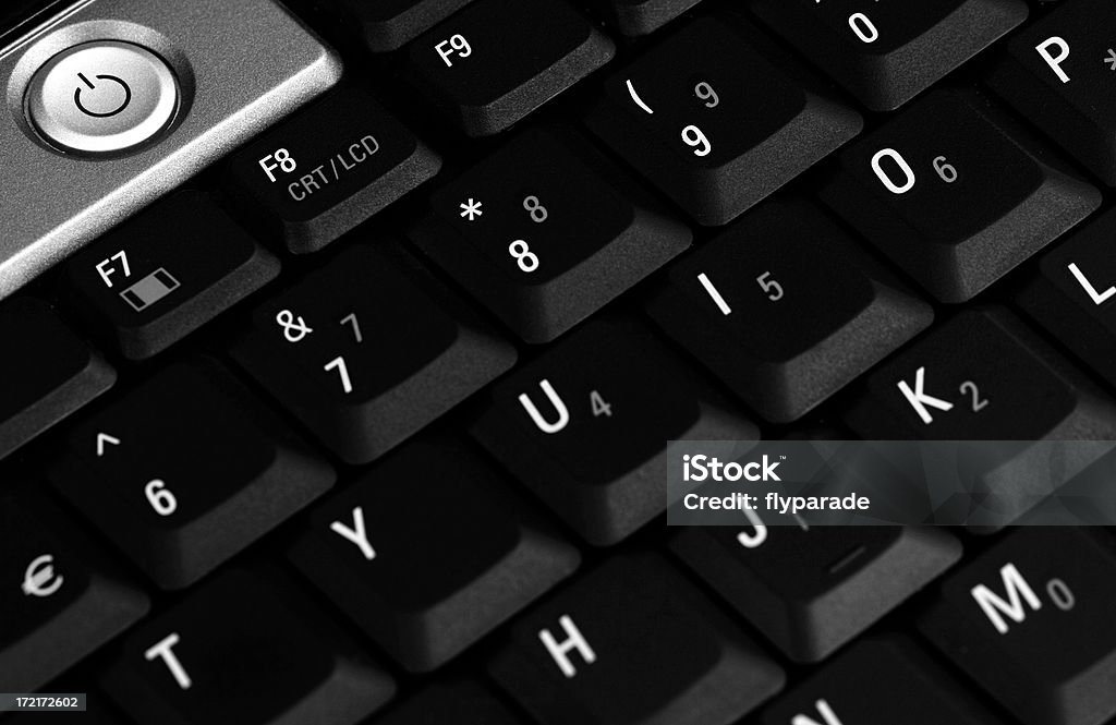 Cuaderno teclado negro & blanco - Foto de stock de Abstracto libre de derechos