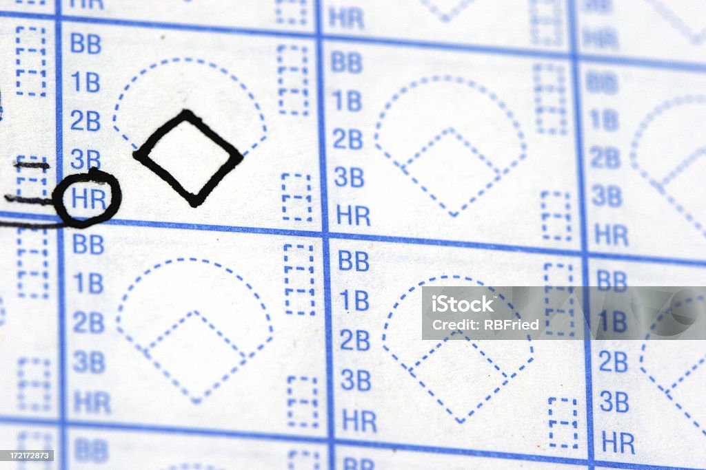 홈런 - 로열티 프리 스코어 카드 스톡 사진