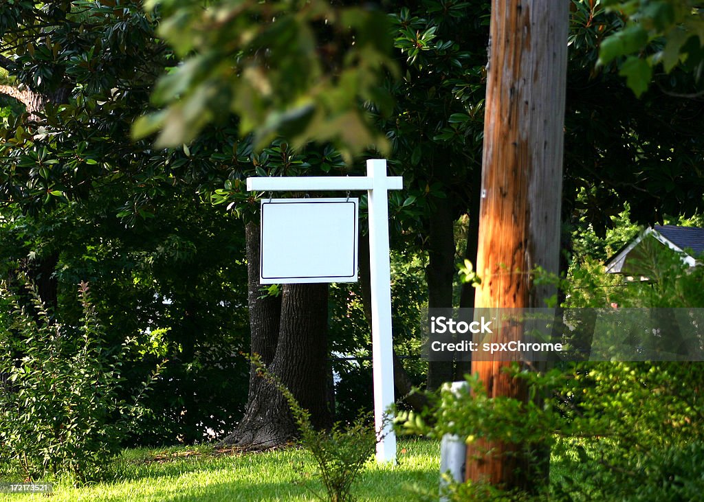 Jardín en blanco signo - Foto de stock de En blanco libre de derechos