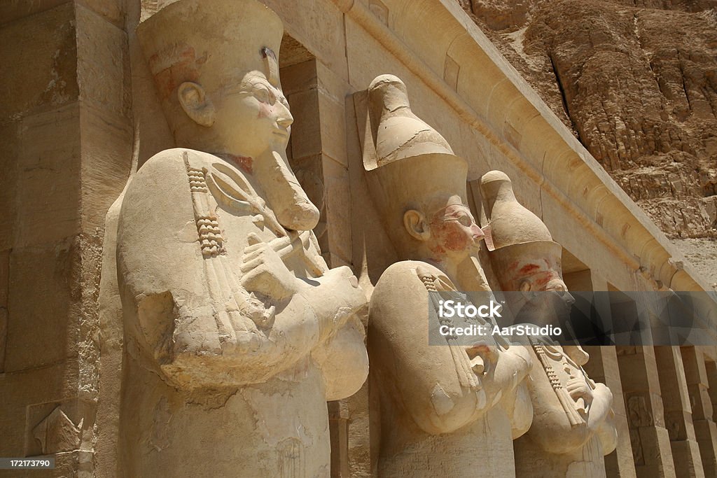 Egyptian monument Egyptian monument at Hatchepsut temple in Luxor, Egypt Ancient Stock Photo