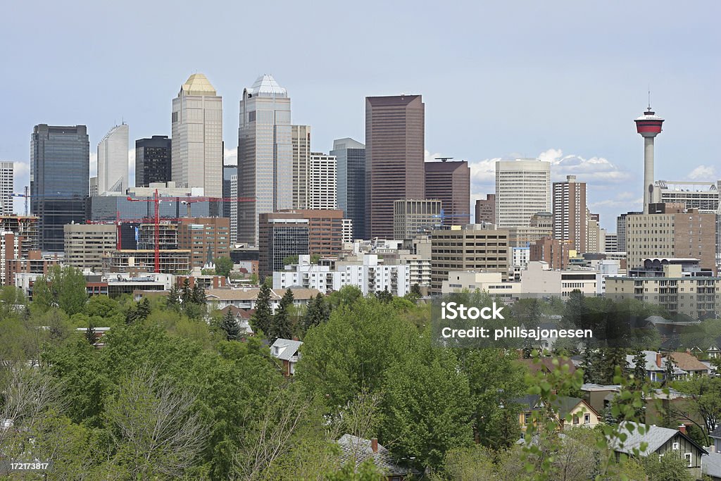 City Core City skyline in the afternoon. Alberta Stock Photo