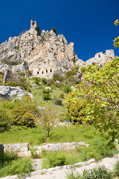 St Hilarion Castle stock photo