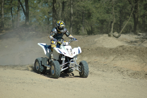 quad rider in the jersey pines.