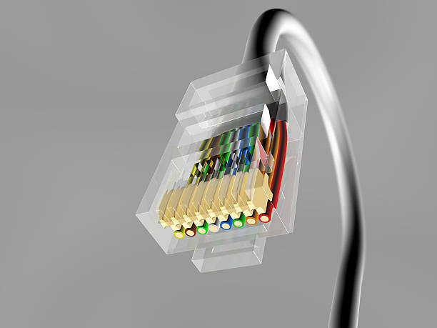 CAT 5 ネットワークケーブル ストックフォト