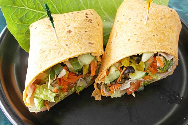 Healthy veggie wrap