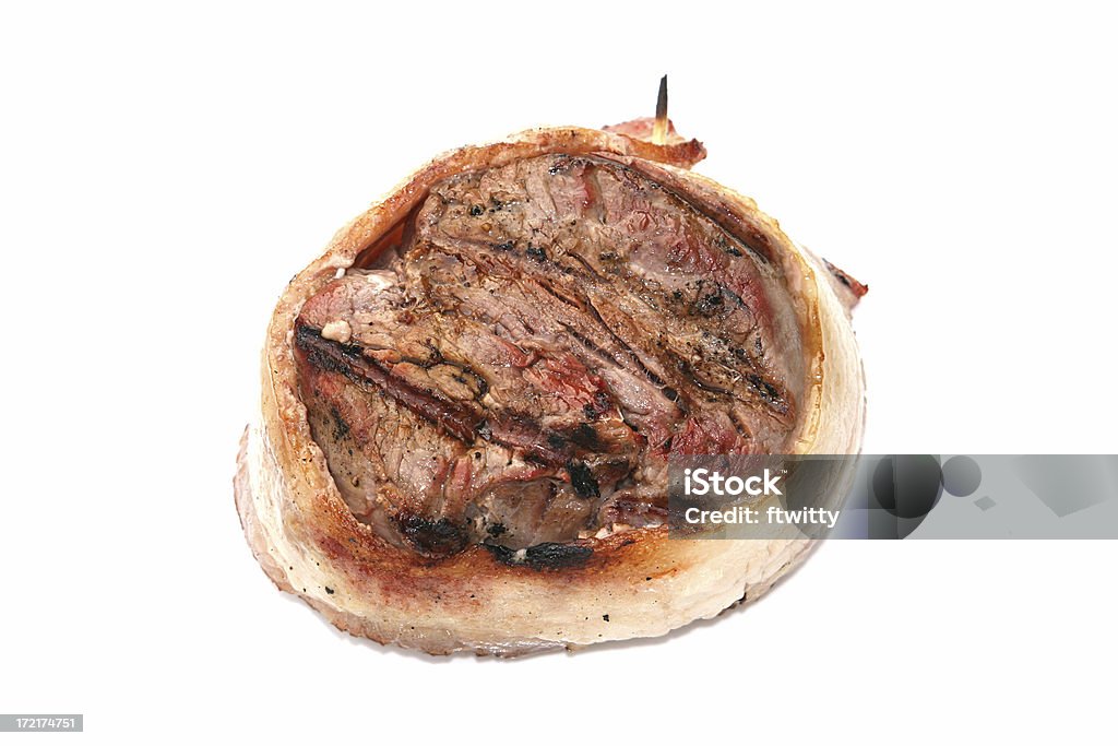 Bacon enrolado Filete Mignon isolado - Royalty-free Bacon Foto de stock