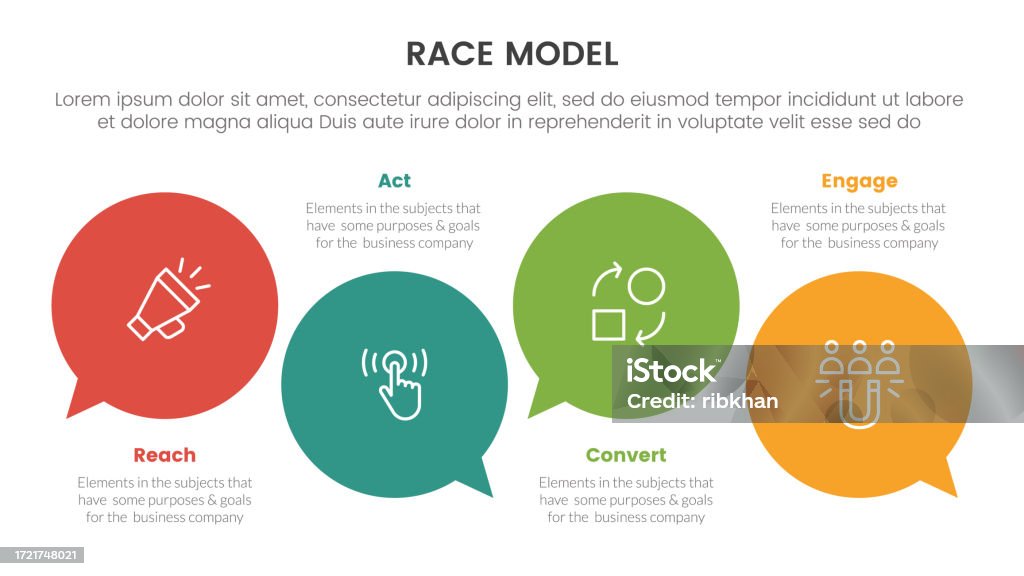 Comment Callout Race Business Model Marketing Framework Infographic With Circle Comment ...