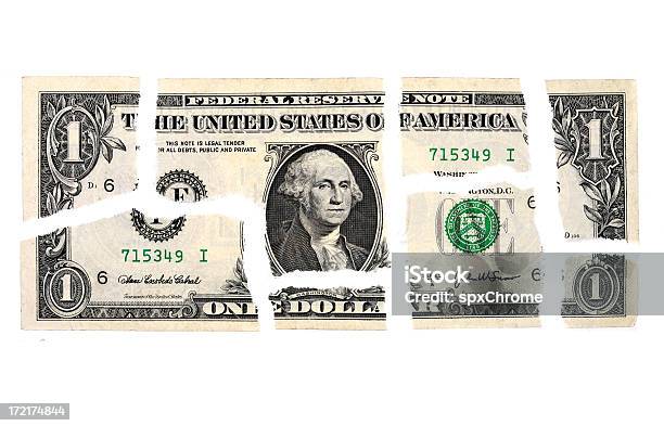 Foto de Onde É Que Tudo O Dinheiro e mais fotos de stock de Nota de dólar americano - Nota de dólar americano, Nota de Um Dólar Americano, Rasgado