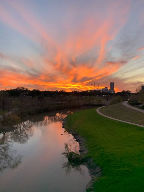 istock Beautiful Sunset, Buffalo Bayou Park, Houston, Texas 1721748547