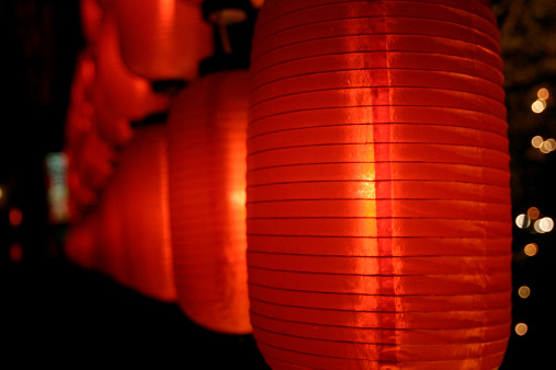 Series of red lanterns.