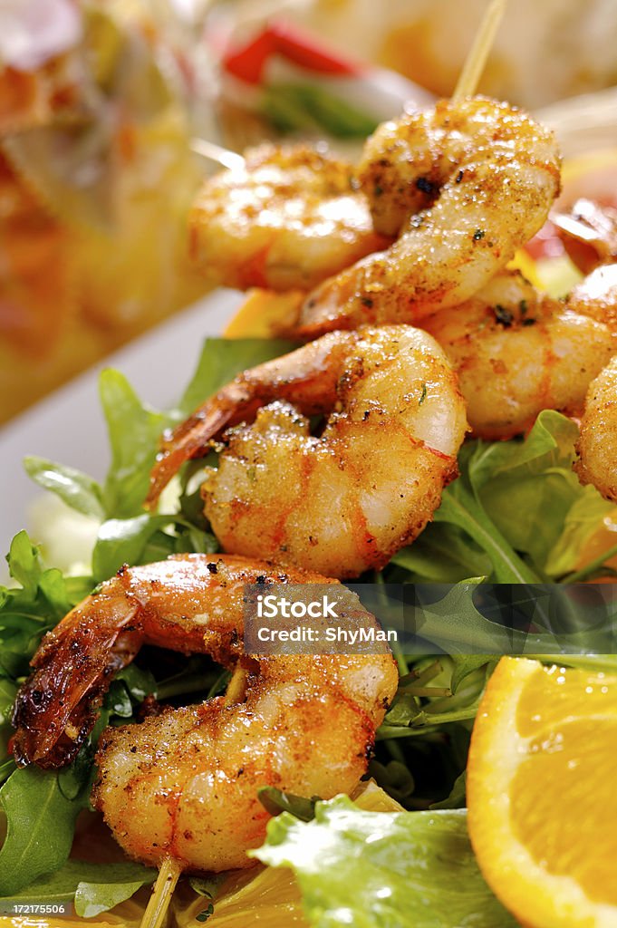 Grosses crevettes frites - Photo de Aliment libre de droits