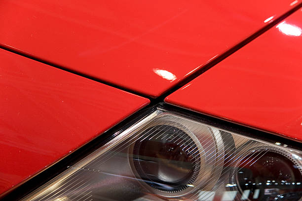 X-shaped red car detail