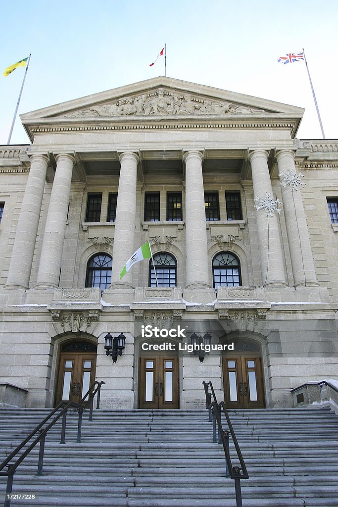 Haupteingang Saskatchewan Legislative - Lizenzfrei Architektonische Säule Stock-Foto