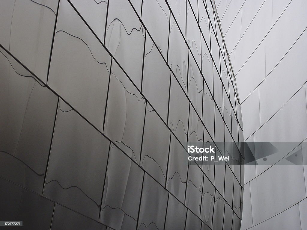 De fundo: Paredes de Metal curvas - Foto de stock de Abstrato royalty-free