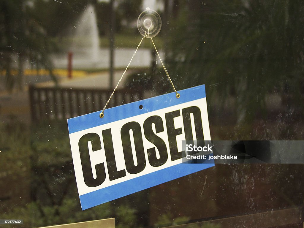 Placa Closed - Foto de stock de Azul royalty-free