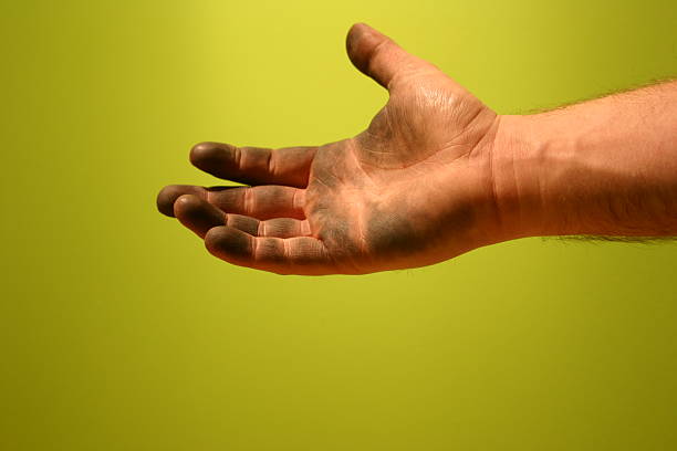 Dirty Hand stock photo