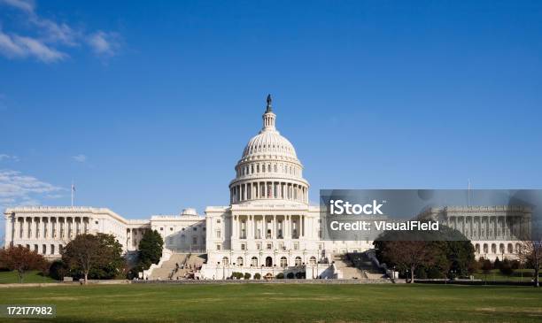 United States Capitol Building Stock Photo - Download Image Now - Capitol Building - Washington DC, Lawn, Architectural Column