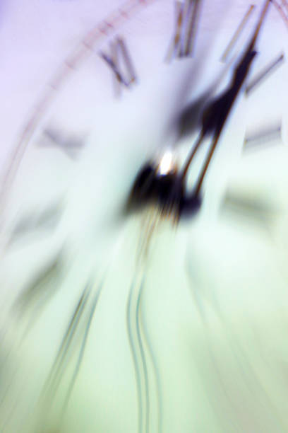 Roman Numerals Old Clock with Blur