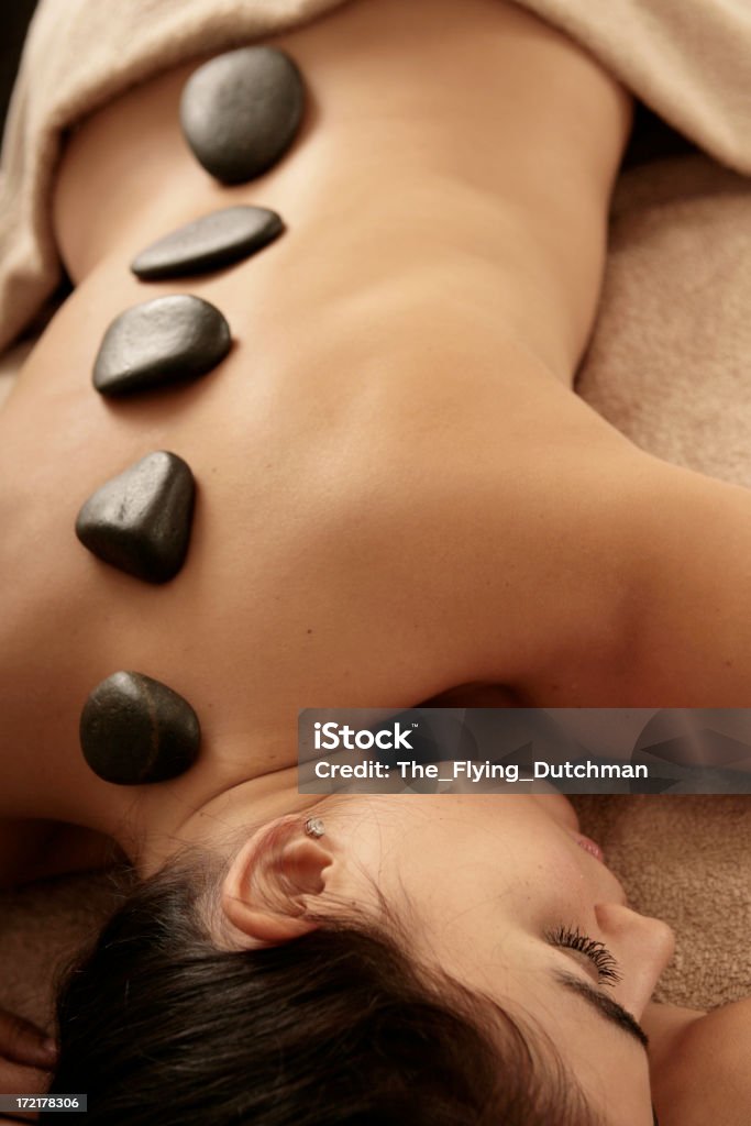 Alternative Behandlungsmethode - Lizenzfrei La Stone-Therapie Stock-Foto