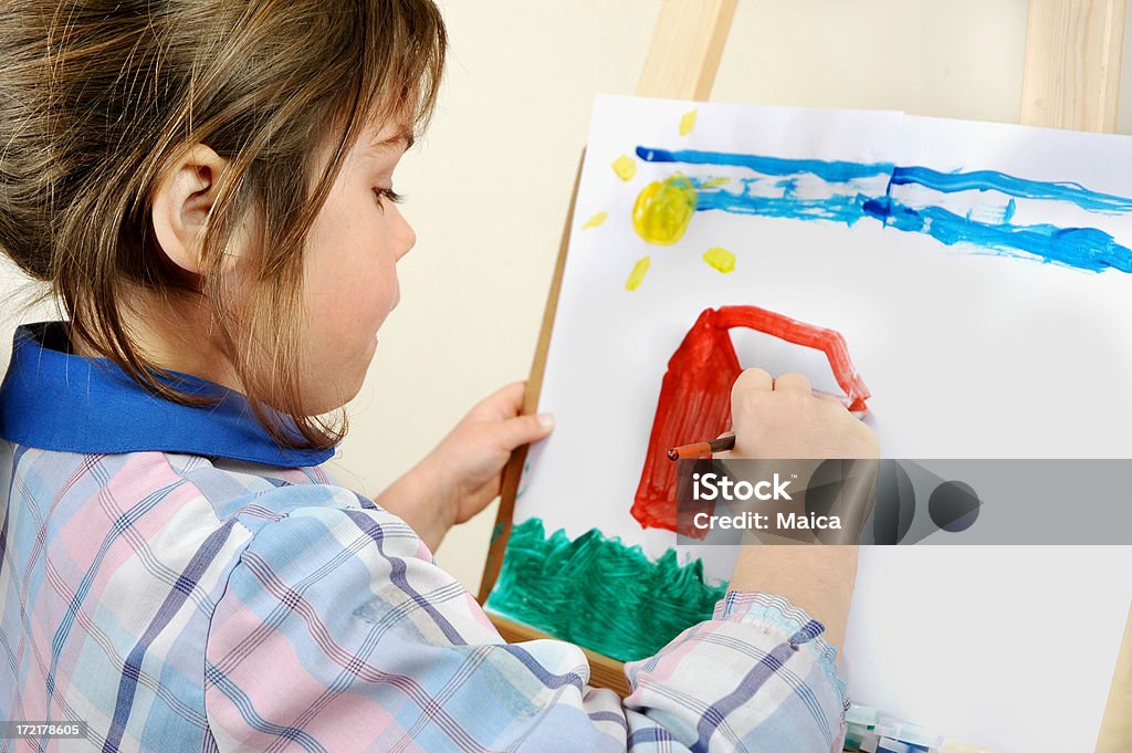 Pintura me como - Foto de stock de Niño libre de derechos