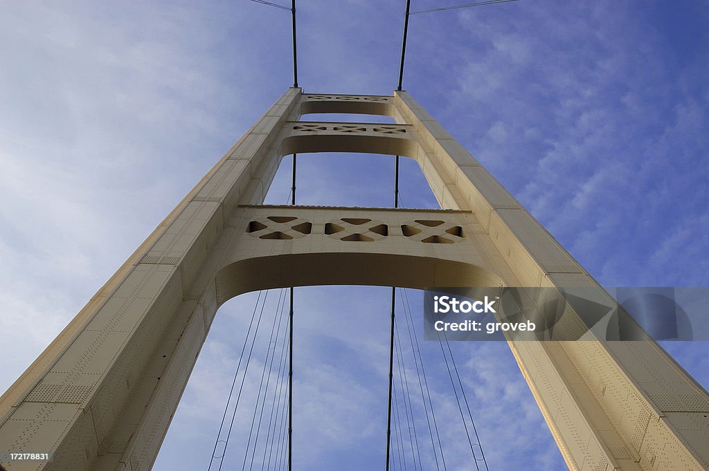 Mackinaw Pont Tower - Photo de Pont Mackinac libre de droits