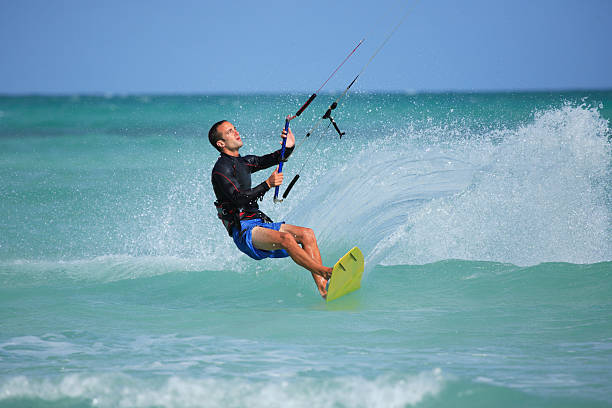 kite surfer stock photo