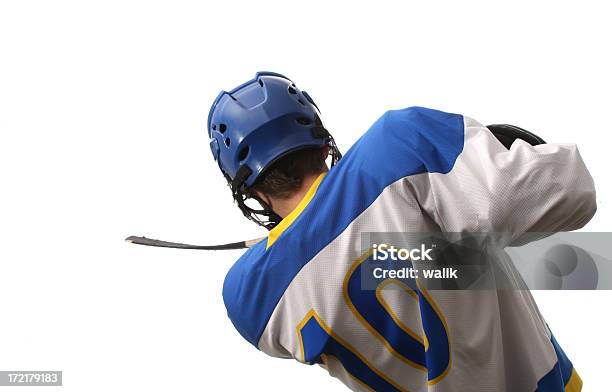 Giocatore Di Hockey - Fotografie stock e altre immagini di Hockey su ghiaccio - Hockey su ghiaccio, Scontornabile, Schiena