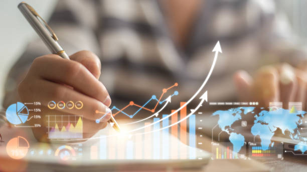 istock Diagrams and graphs on virtual screen. Business strategy, data analysis technology and financial growth concept. 1721792990
