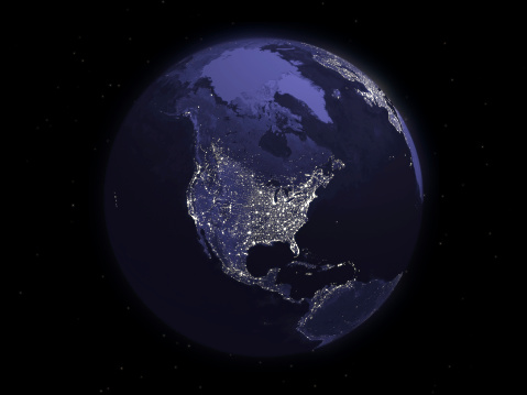 Globe serie: Por la noche, América del Norte photo