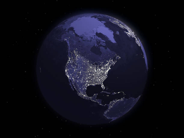 istock Globe Series: Night - North America 172179386