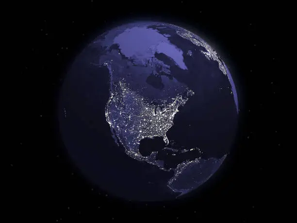 Photo of Globe Series: Night - North America