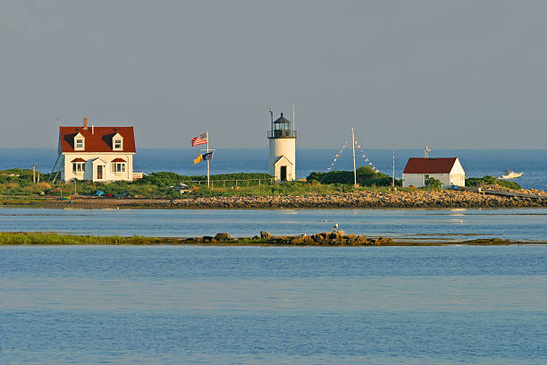 Goat Island Lighthouse stock photo