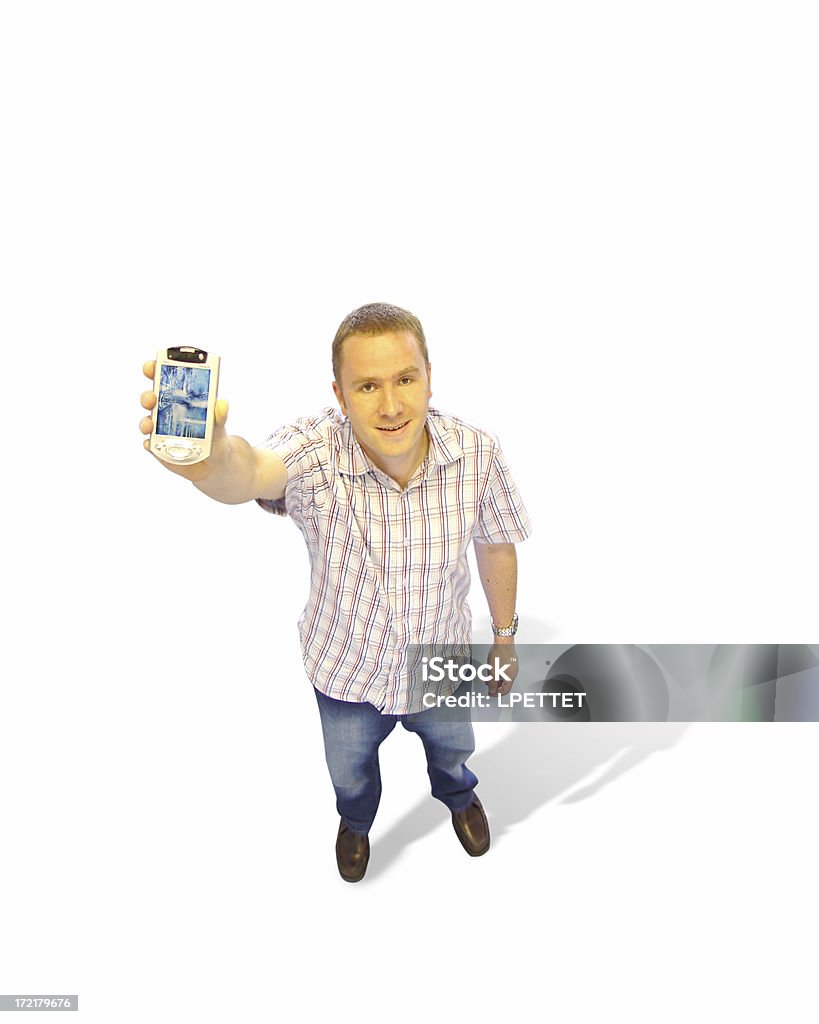 PDA palmtop-man - Foto de stock de Adulto royalty-free