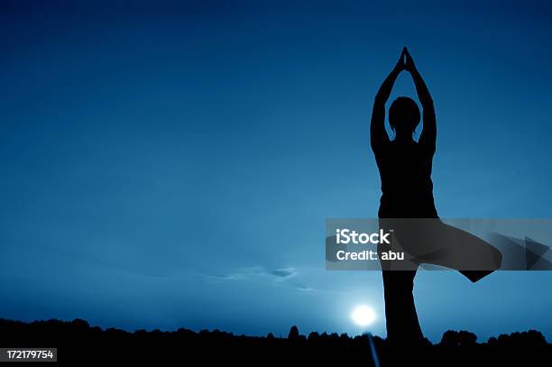 Foto de Luar De Ioga e mais fotos de stock de Yoga - Yoga, Luar, Noite