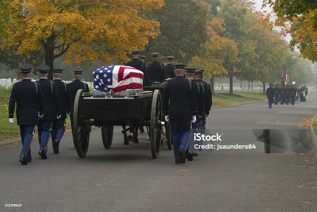 Militares Funeral - Foto de stock de Cemitério Nacional de Arlington royalty-free