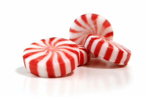 Candy cane background Christmas banner 3D render