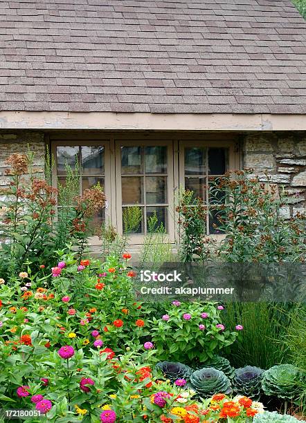 Flower Garden By A Window Stock Photo - Download Image Now - Architecture, Close-up, Flower