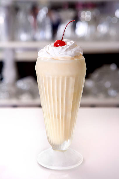 Milkshake - vanilla stock photo