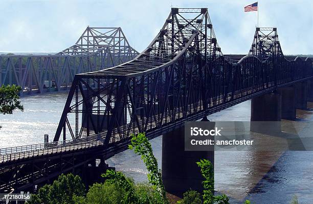Rail Bridge Mississippi River Stock Photo - Download Image Now - Mississippi River, Mississippi, Vicksburg
