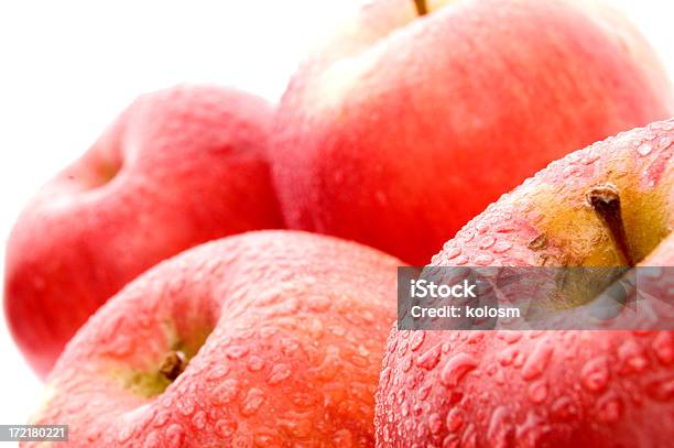 Apple With Water Drops Stock Photo - Download Image Now - Apple - Fruit, Close-up, Cut Out