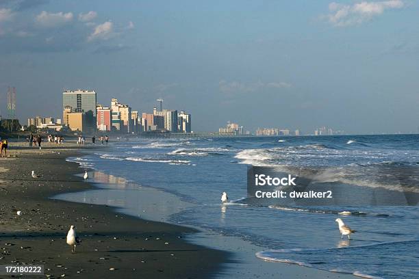 Vista Da Cidade Do Litoral - Fotografias de stock e mais imagens de Areia - Areia, Atividade Recreativa, Carolina do Sul