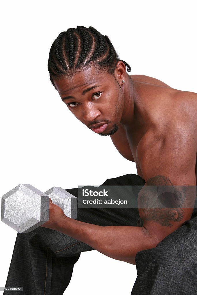 Flexões de bíceps - Foto de stock de 20 Anos royalty-free