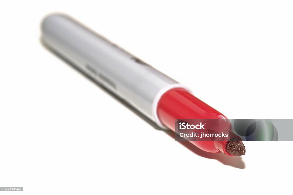 Marcador rojo de punta de fieltro - Foto de stock de Artículo de papelería libre de derechos