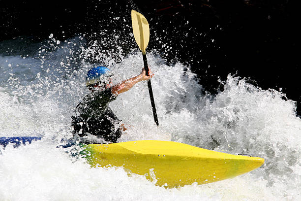 giallo - kayaking white water atlanta river nature foto e immagini stock