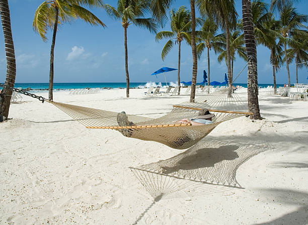 istock Hammock on the beach near Palm trees 172181056
