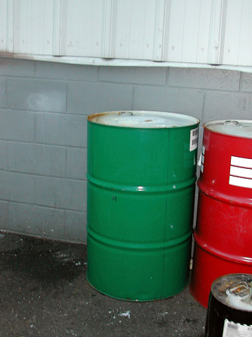 55 gallon industrial sized metal drums.  if you use this please let me know