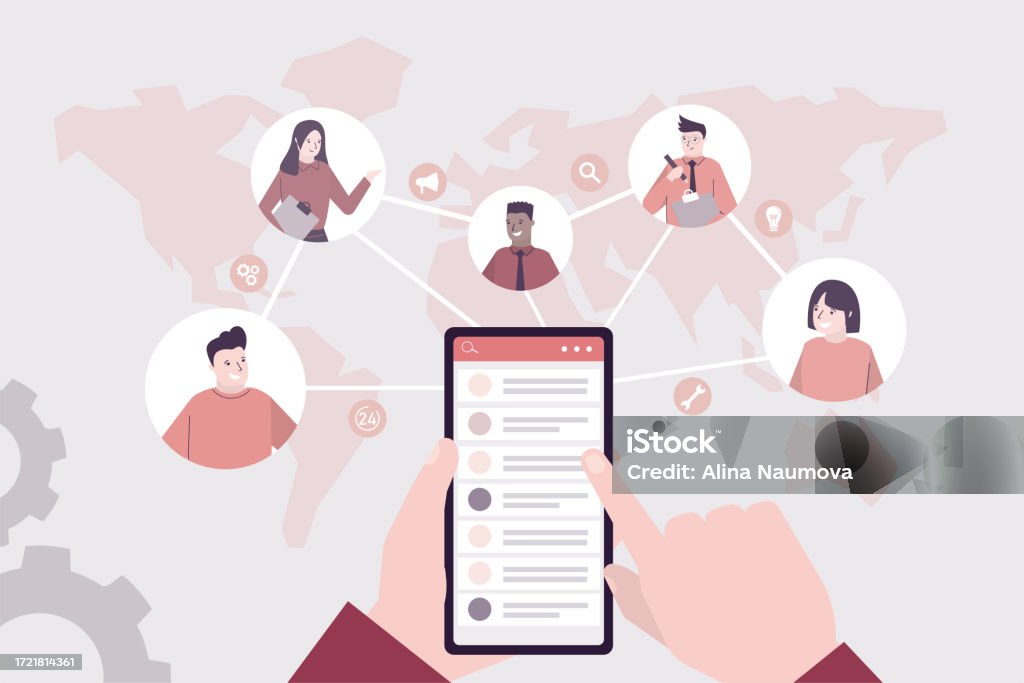 Outside Process Phone Work Outsourcing And Telecommuting Concept Business Process Outsourcing ...